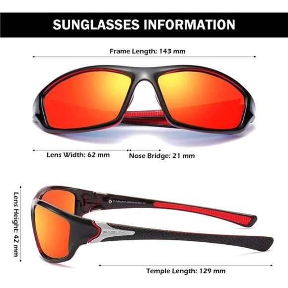 Sports Polarized Sunglasses For Men Cycling Driving Fishing 100% UV Protection - Picture 3 of 8
